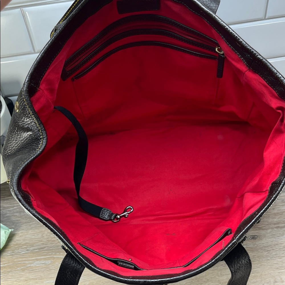 Dooney & Bourke brown leather large brown tote bag - Picture 4 of 15